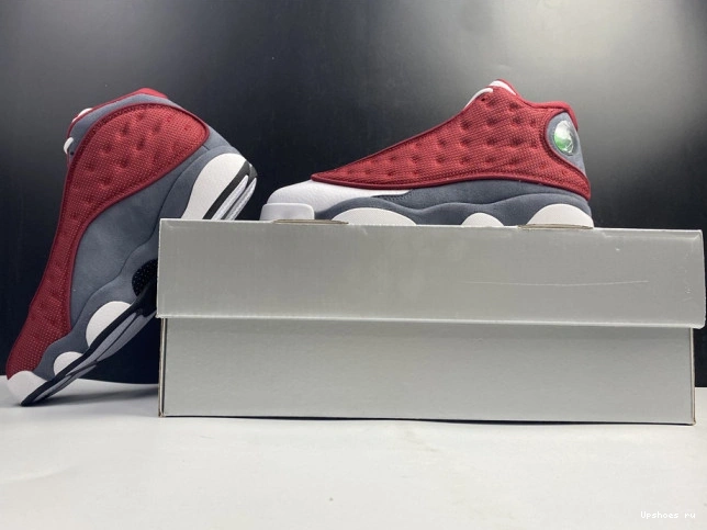 Air 414571-600 Flint 13 Grey Retro Red Jordan Gym 1017